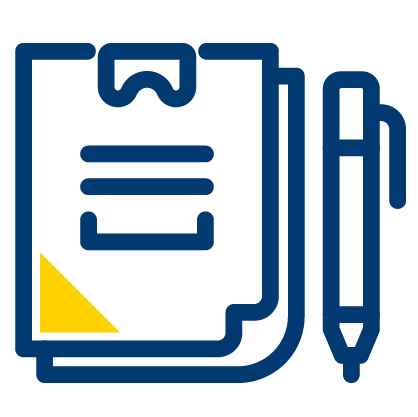 icon representing documents and pen