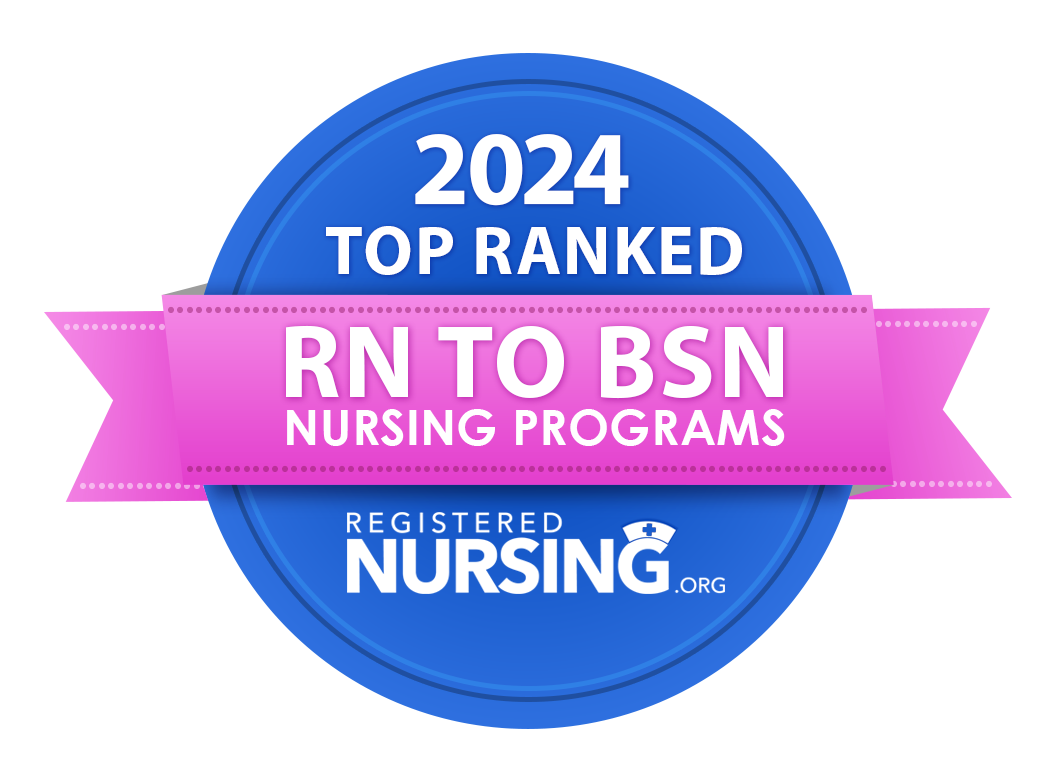 2024 Top Ranked RN to BSN Nursing Program Badge