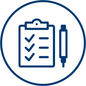 icon of clipboard and pen