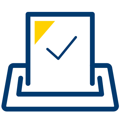 icon representing document and checkmark