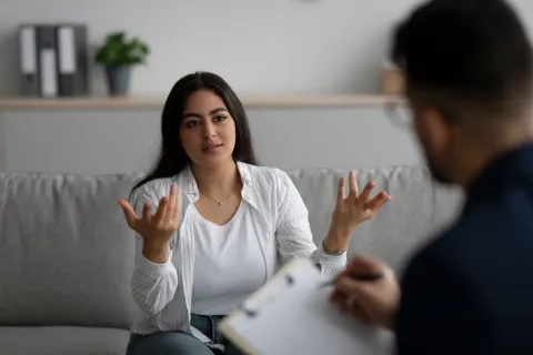 PMHNP with a patient